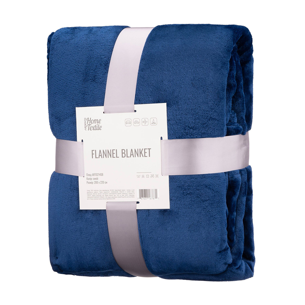 Плед Ardesto Flannel синій, 200*220 см (ART0214SB)